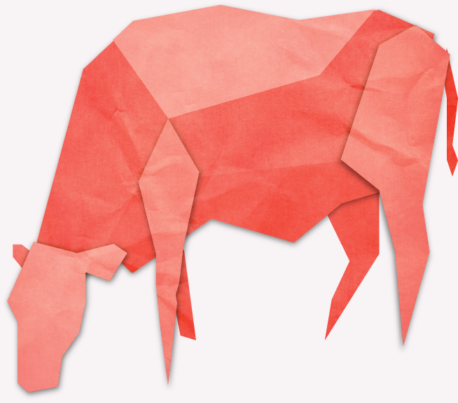 Independent project origami cow  